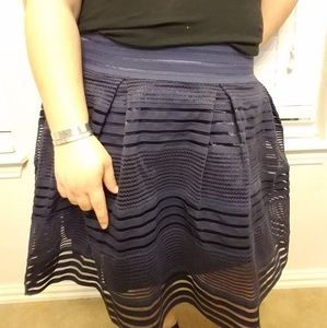 Navy mesh skater skirt Torrid
